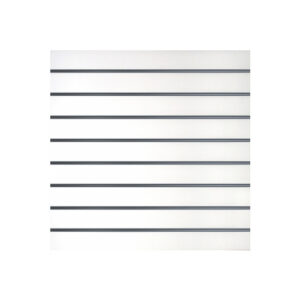 Slatwall wandpaneel mat wit L120xB120