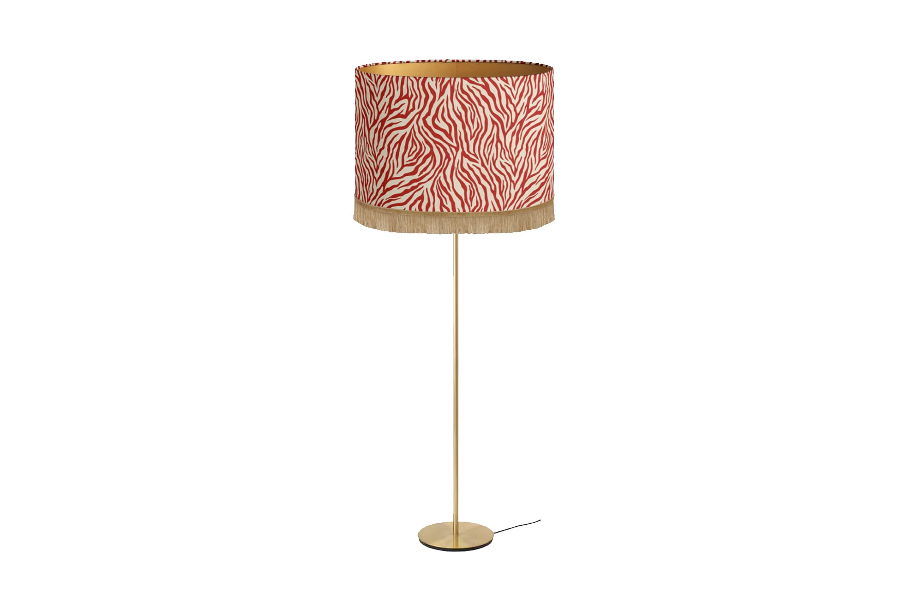 Vloerlamp M | Zebra rood/beige Ø40xH150