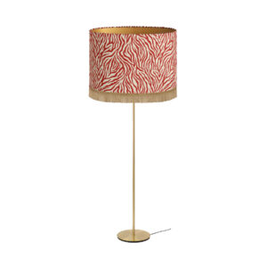 Vloerlamp M | Zebra rood/beige Ø40xH150