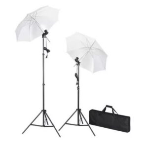 Studiolampen set incl. statieven en paraplu's