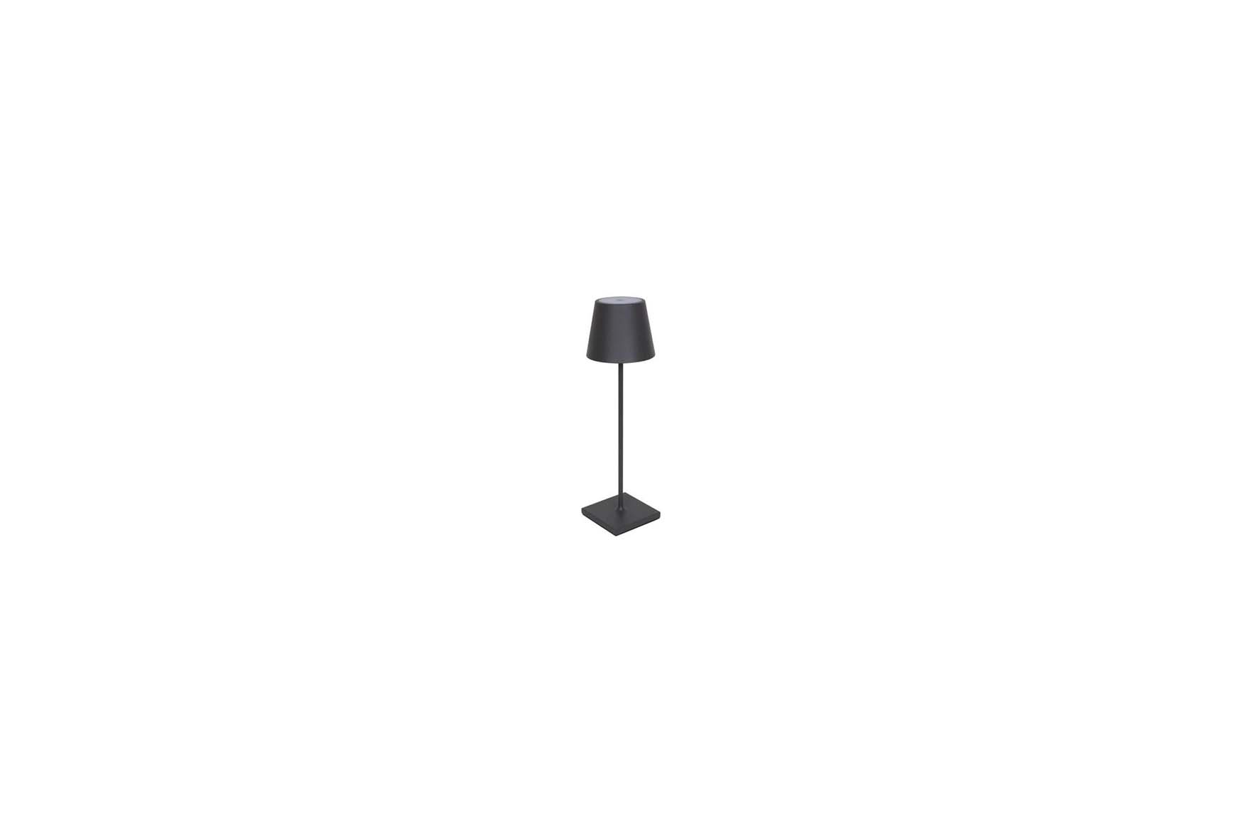 Tafellamp S | Antraciet oplaadbaar H38 (voet vierkant)