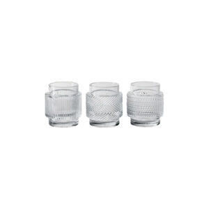 Theelichthouder | 3 assortiment glas Ø7 x H8