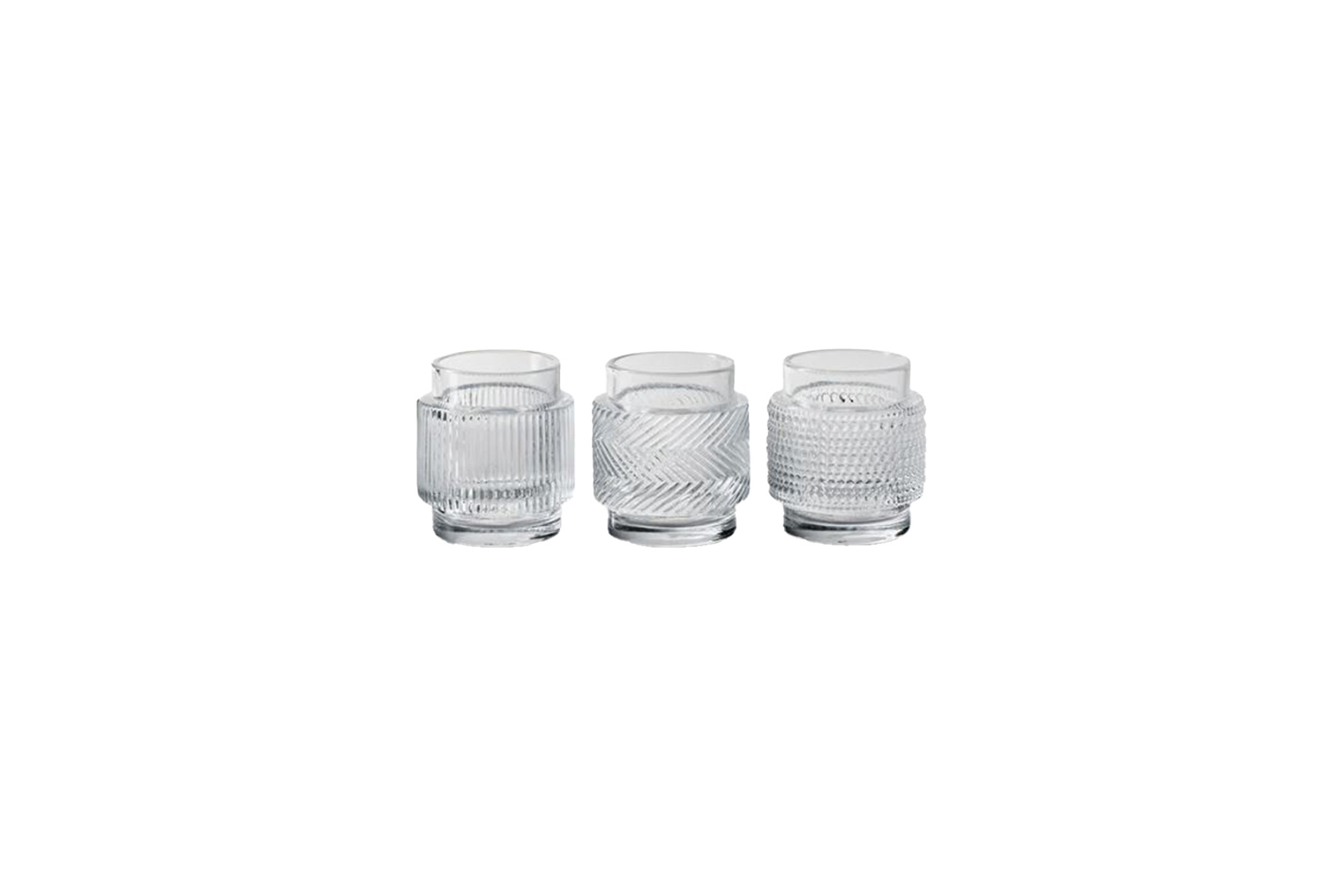 Tealight holder | 3 assortment glass Ø7 x H8