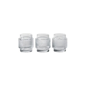 Theelichthouder | 3 assortiment glas Ø7 x H8