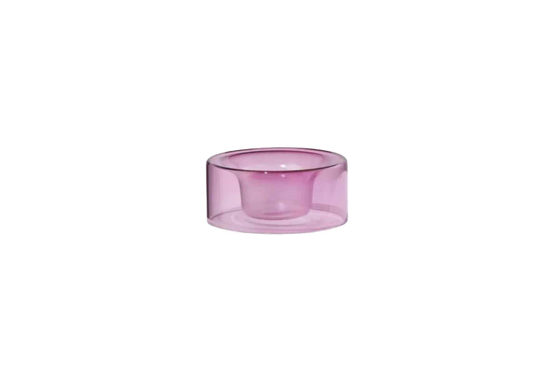 Tealight holder pink glas