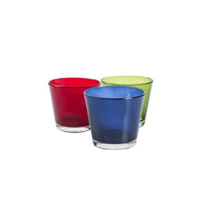 Theelichthouder | Rond diverse kleuren Ø10xH9