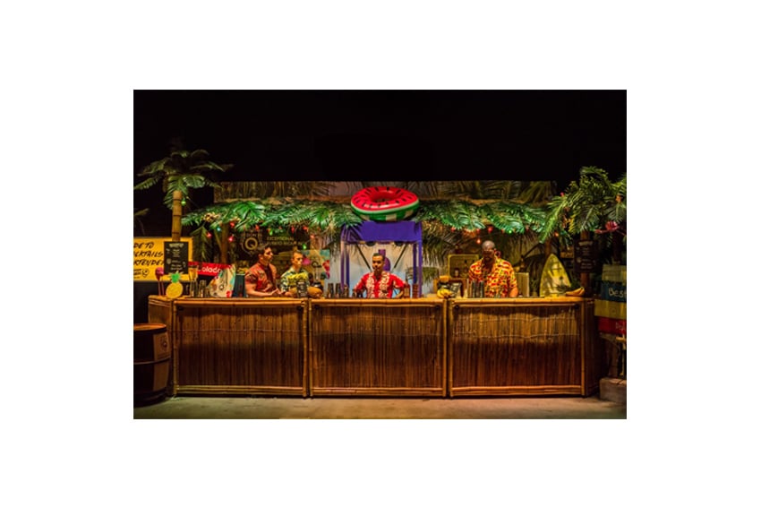 Tiki bar compleet met workstation (set)