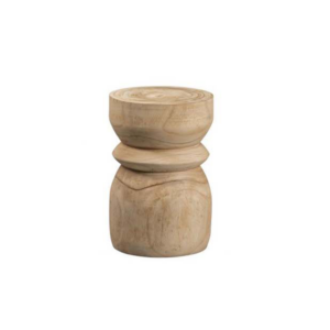 Tiki kruk hout naturel Ø28xH40