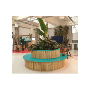 Tiki stage/planter bamboo round Ø300xH50