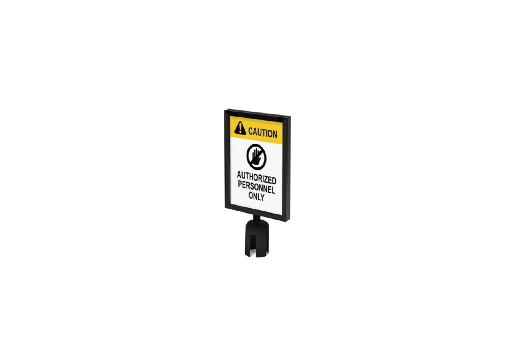 Topbord A4 t.b.v. afzetpaal zwart