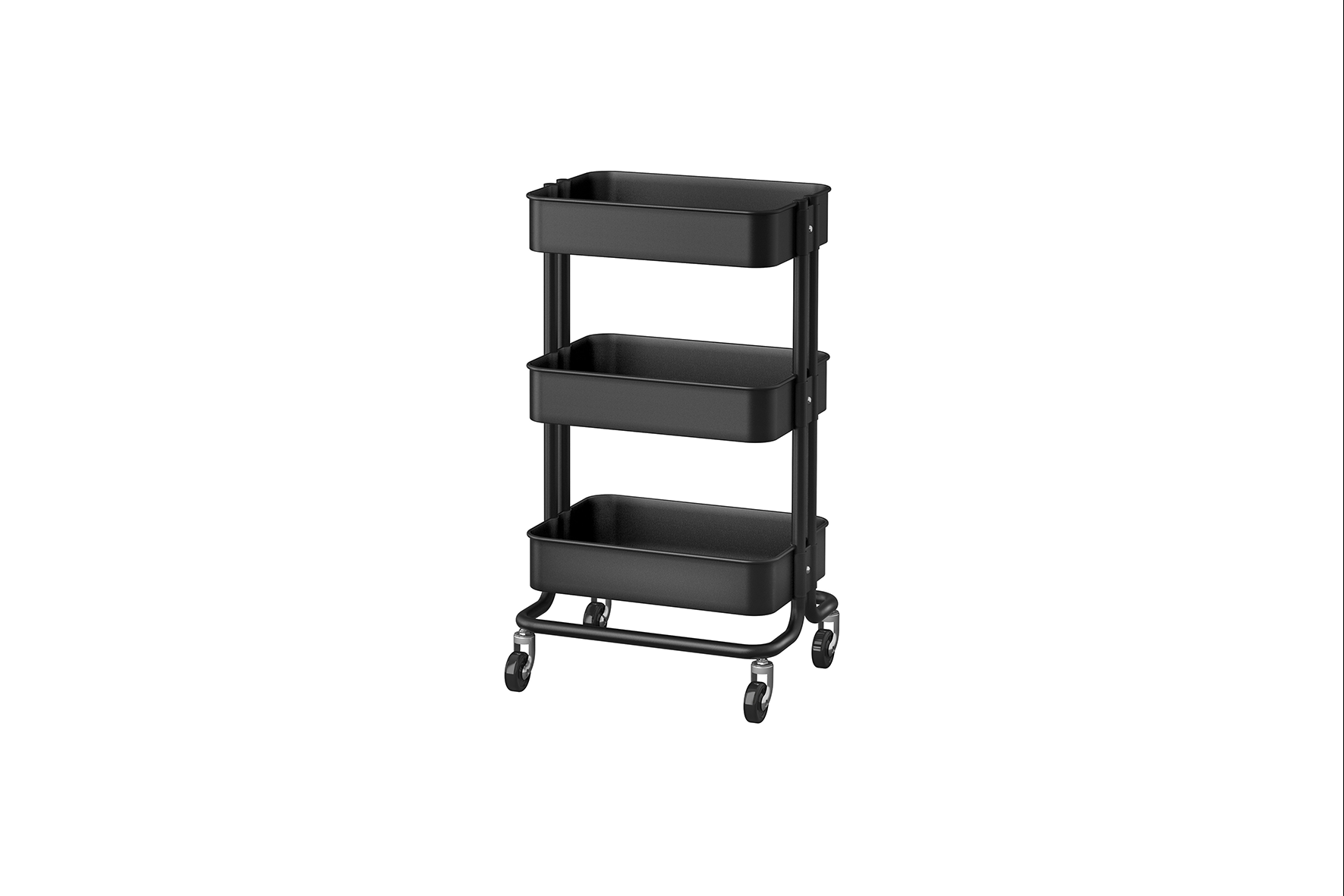 Trolley black 3-layer L45xW35xH78