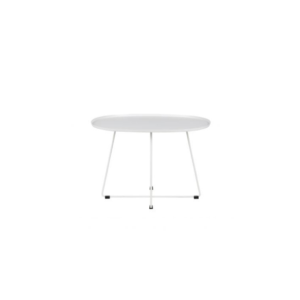 Urban side table oval metal white L60xW70xH47