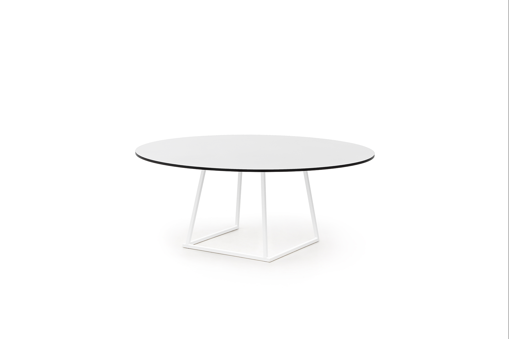 Urban dinertafel wit aluminium rond Ø180xH74
