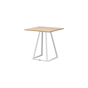 Urban dinertafel wit met bamboe tafelblad L70xB70xH74 (set)