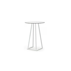 Urban high table white aluminum Ø80xH110