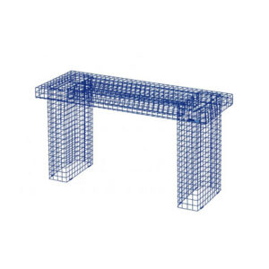 Urban mesh bankje blauw L90xB31,5xH50
