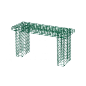 Urban mesh bench green L90xW31,5xH50