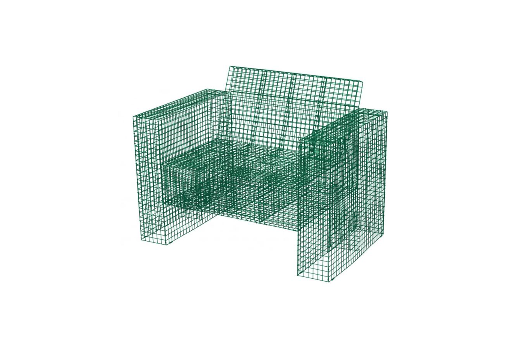 Urban mesh fauteuil groen L107xB72xH80,5