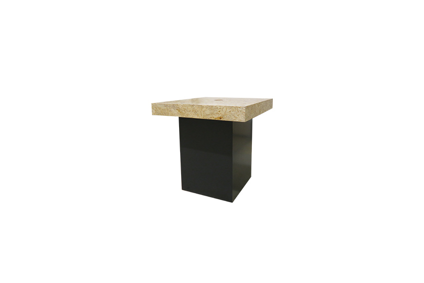 Brooklyn lounge table OSB black column (with flow hole) L80xW80xH72