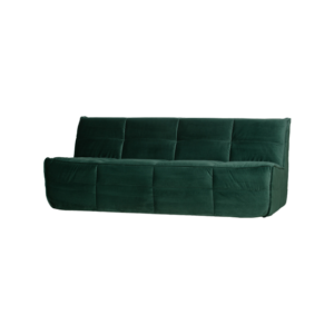 Urban 3-zits bank fluweel groen L210xB90xH80