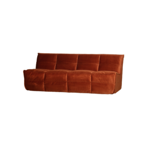 Urban 3-zits bank fluweel roest L210xB90xH80