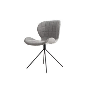 Eco Chique stoel stof grijs L51xB56xH80