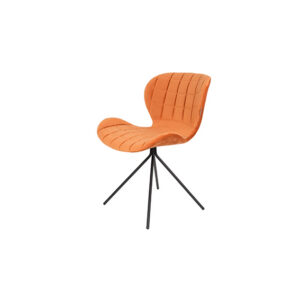Cosmo Velvet stoel oranje L51xB56xH80