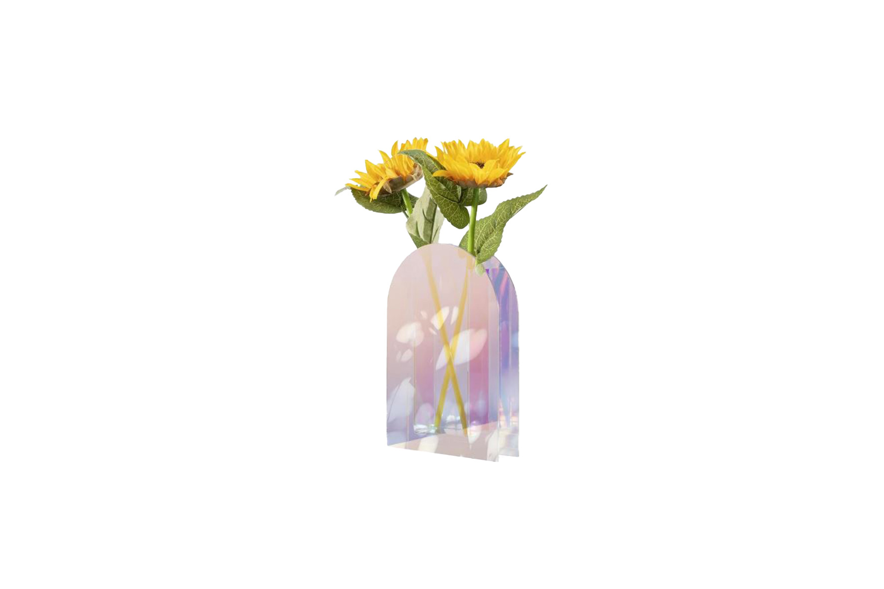 Vase | Arc-shaped design Iridescent H24