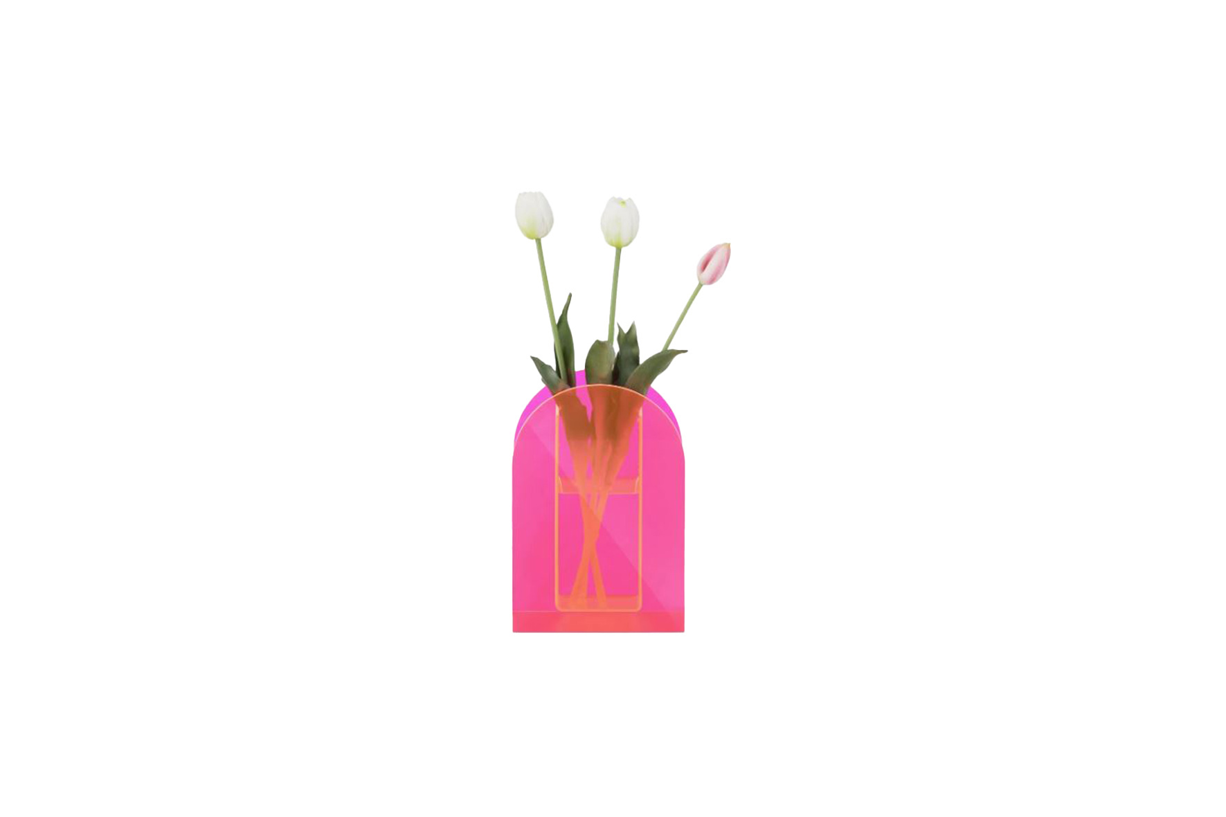 Vaas | Boogvormig design Roze H24
