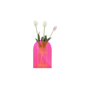 Vaas | Boogvormig design Roze H24