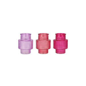 Vaas | Glas diverse kleuren roze Ø9xH12
