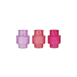 Vaas | Glas diverse kleuren roze Ø9xH12