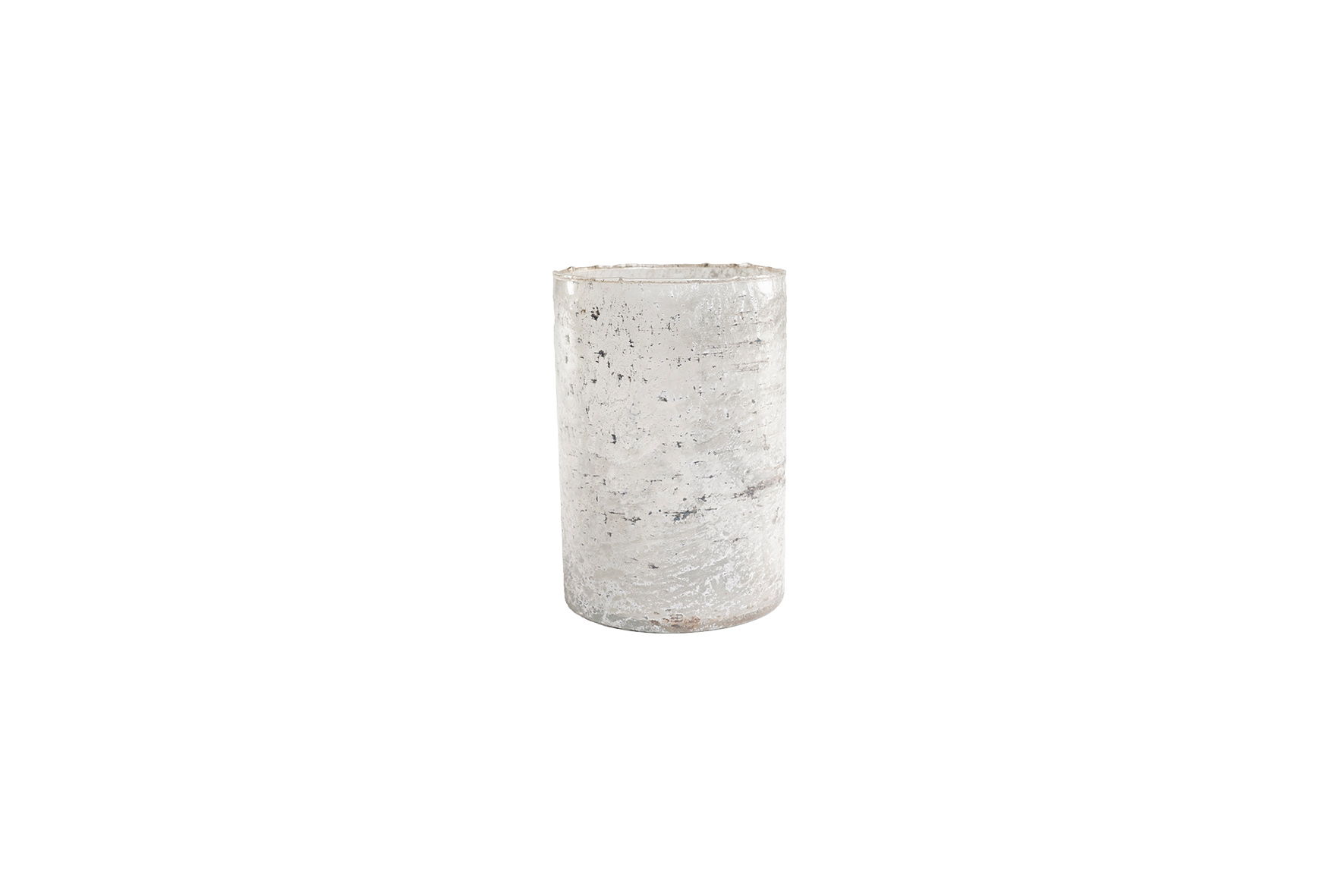 Vase | Glass grey high Ø14xH20