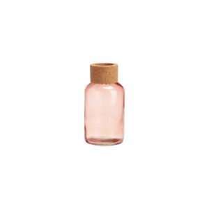 Vaas | Glas kurk roze/rood Ø8,5xH16