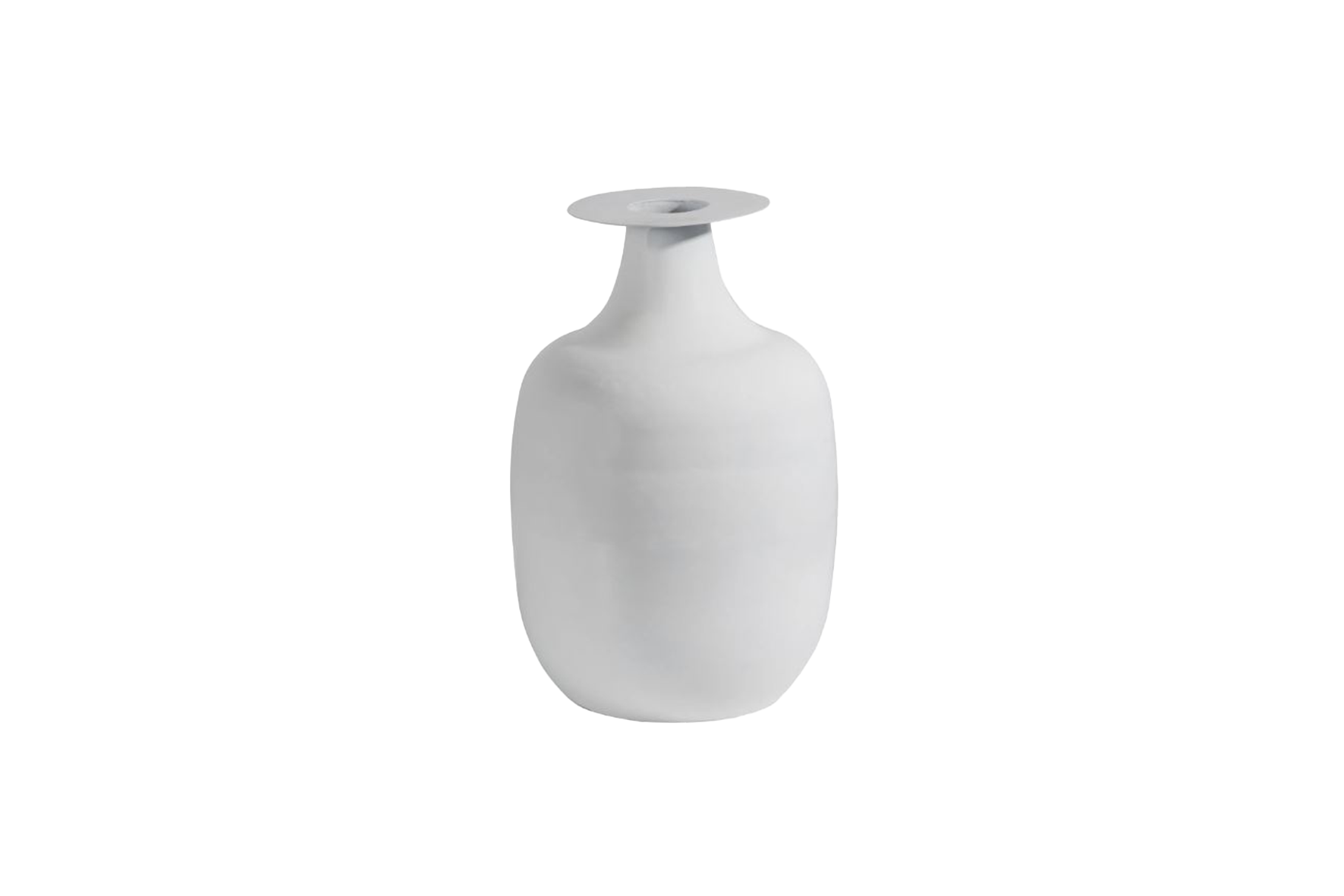 Vase | Cone shape metal fog gray Ø24xH38