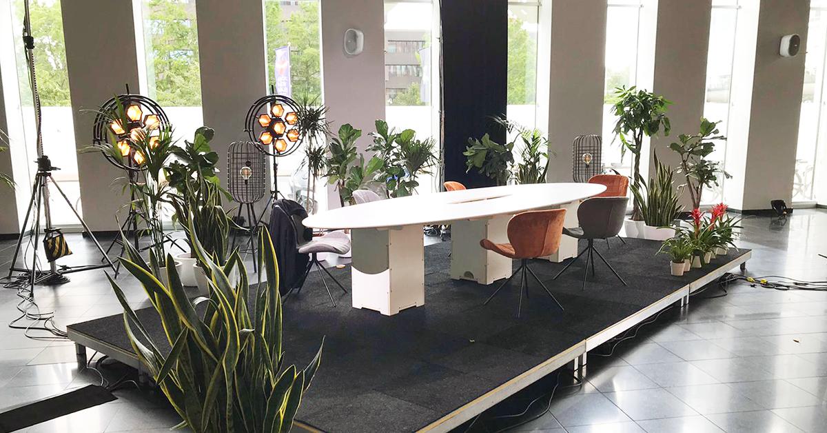 Vergadertafel modulair L400xB140xH71