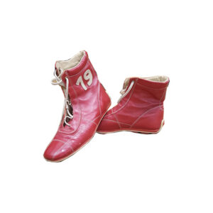 Deco | Vintage leren boksschoenen rood