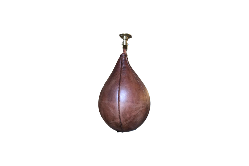 Deco | Vintage leather boxingball Ø17xH38