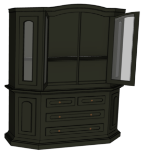 Pretty Pastel closet olive black L174xW47xH195