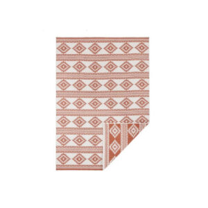 Vloerkleed L | Design oranje met patroon omkeerbaar L230xB160