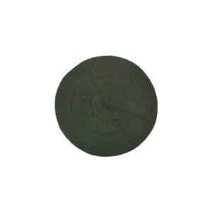 Vloerkleed rond L | Jute donkergroen Ø200