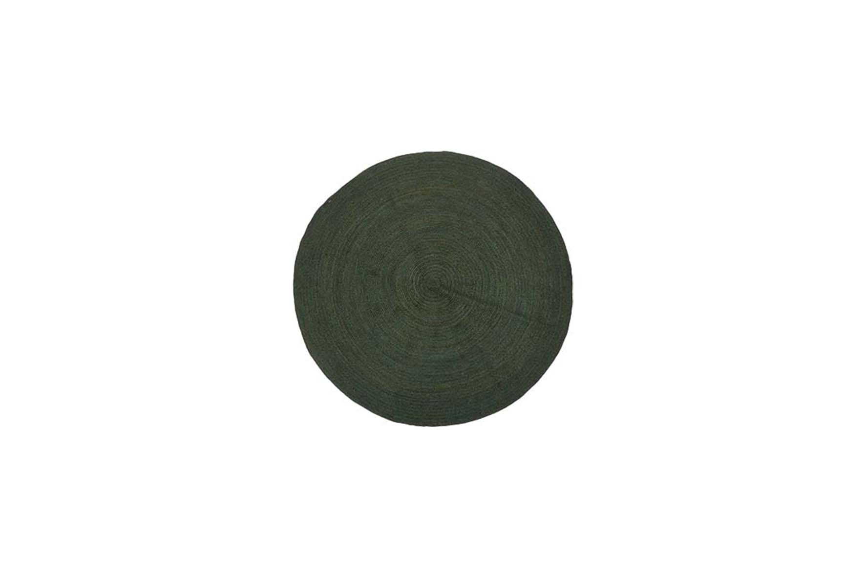 Carpet | Jute dark green round Ø200