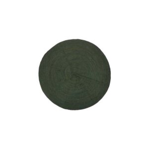 Vloerkleed rond L | Jute donkergroen Ø200