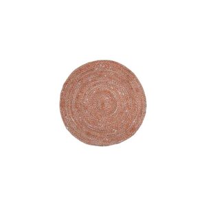 Vloerkleed rond M | Jute oranje Ø130