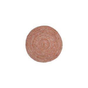Vloerkleed rond M | Jute oranje Ø130