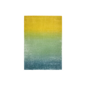 Vloerkleed L | Hoogpolig ombre blauw/groen/geel L230xB160