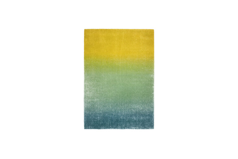 Vloerkleed L | Hoogpolig ombre blauw/groen/geel L230xB160