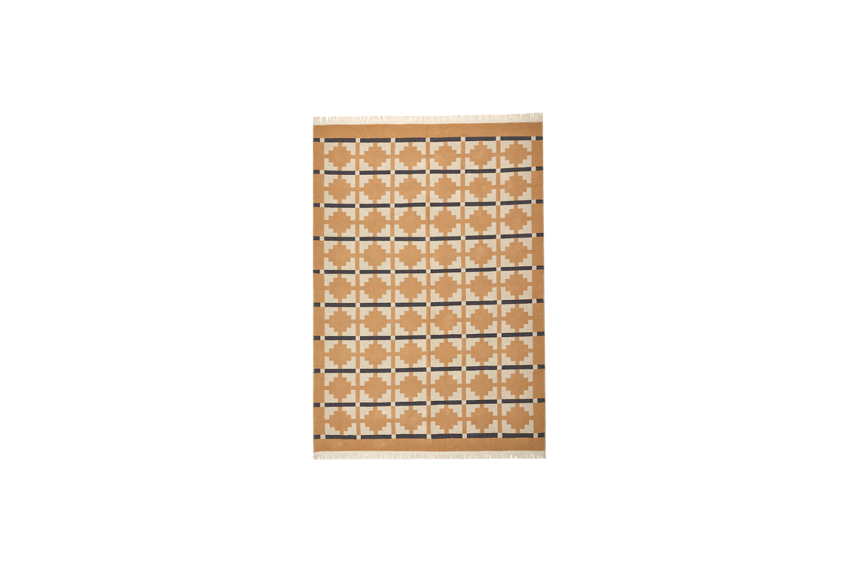 Carpet L | Yellow/beige geometric L240xW170