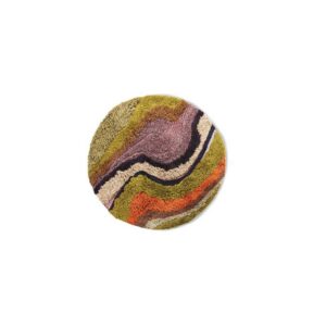 Vloerkleed rond M | Multicolor hoogpolig Ø150