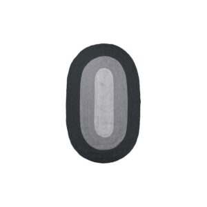 Vloerkleed XL | Ovaal zwart/grijs L300xB170